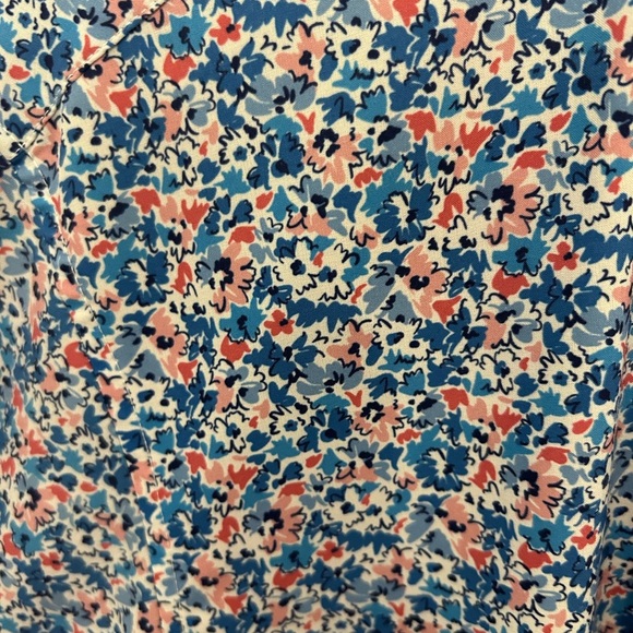 Men's Floral Button-Down Shirt - Blue and Pink - Picture 2 of 5